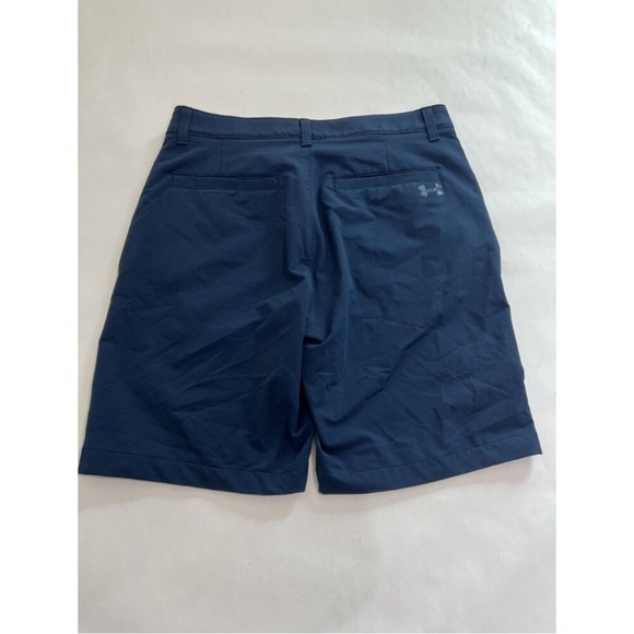 Under Armour Navy Blue Flat Front Shorts - Picture 2 of 3